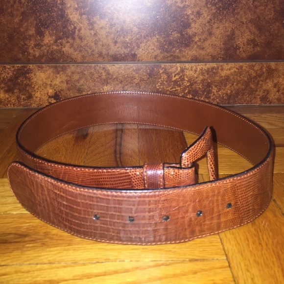 Genuine lizard belt