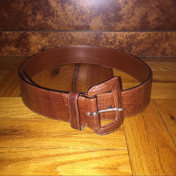 Genuine lizard belt main image 4