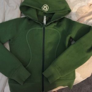 Green lulu scuba hoodie
