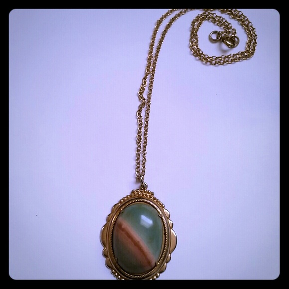 Vintage colored stone necklace