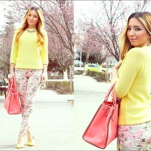 Floral printed jeggings