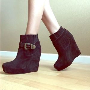 Betsey Johnson - Carrin Black Suede Booties