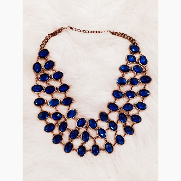 ‼️4EVER CLOSED IN 13 DAYS ‼️Blue & Gold Necklace