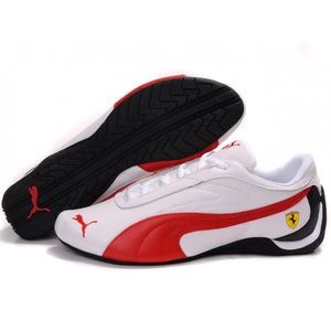 Red and white sneakers