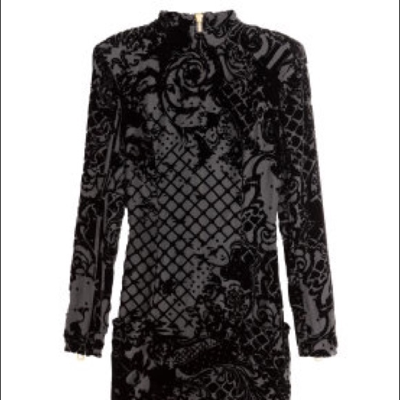 Balmain for H&M Silk Blend Velvet Dress