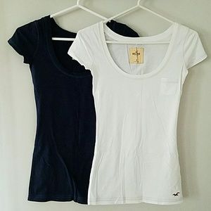 Bundle of 2 - Hollister scoop neck tees