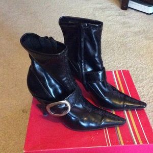 Bcbgirls black leather ankle boot