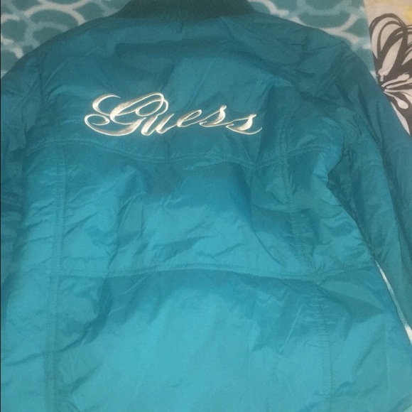 Teal Guess Puffy coat