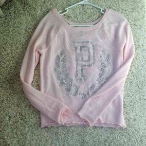 PINK WIDE NECK SWEATER