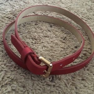 Thin red belt