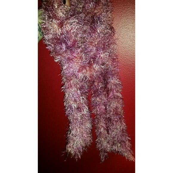 Pink and red scarf
