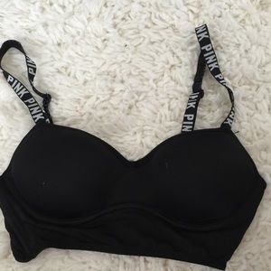 VS PINK black caged bralette