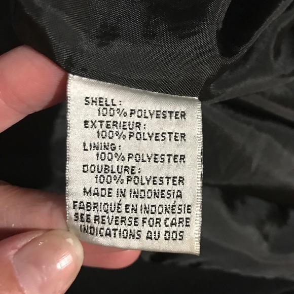 Talbots Black Cape Coat w Hood - Picture 3 of 5