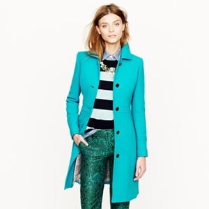 Jcrew Lady Coat Double Cloth w/ Thinsulate in Teal