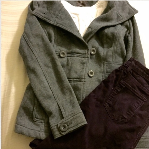 Forever 21 Charcoal Pea Coat