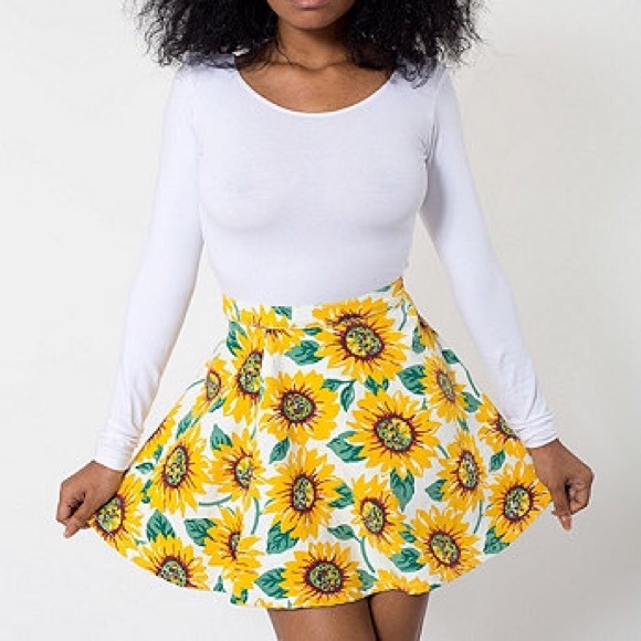 American Apparel Sunflower Skirt