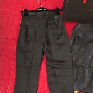 H&M Balmain Satin pant size 6