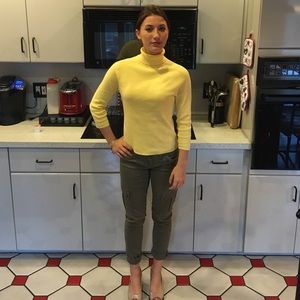 Soft yellow turtle neck