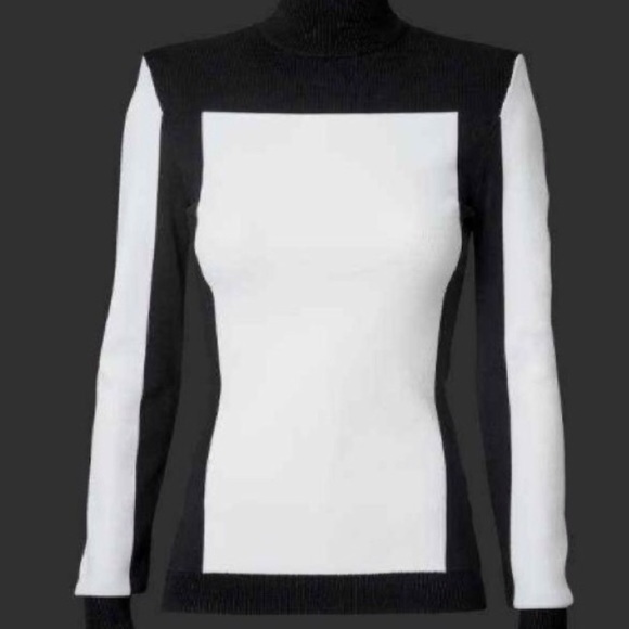 Balmain x HM black-white turtleneck top