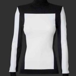 Balmain x HM black-white turtleneck top