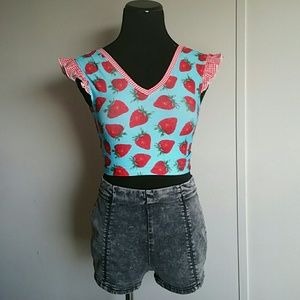 Strawberry crop top