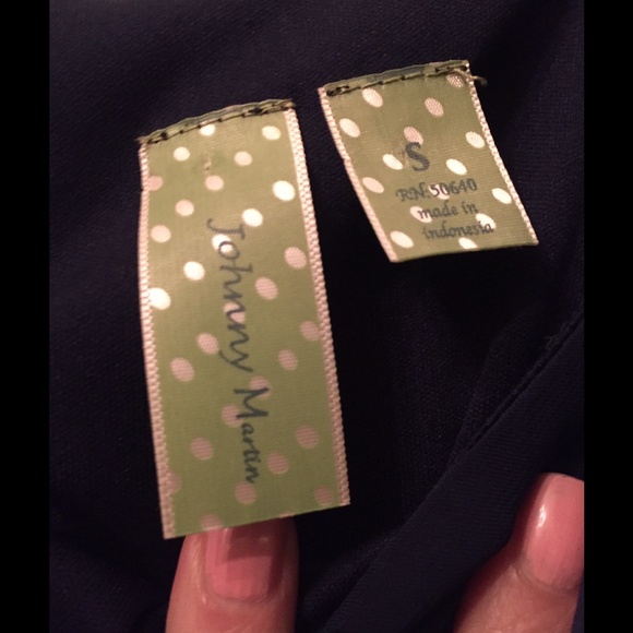 Navy Ruffle Dress - Picture 3 of 4