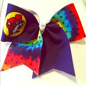 Tie dye Buc-ee's cheer bow