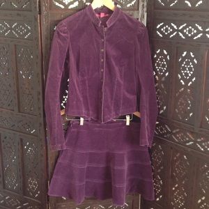 Vintage Betsey Johnson velvet skirt & blazer