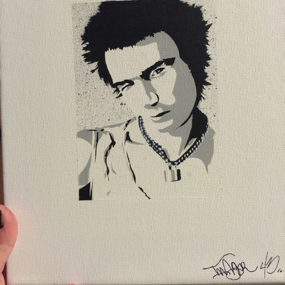 Stenciled Sid on 8x10 canvas. Original