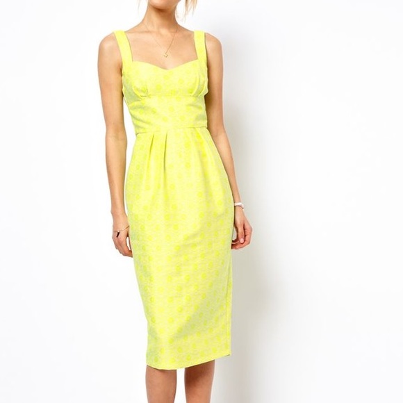 Neon Yellow Pencil Dress (currently reserved)