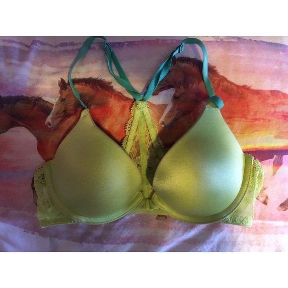Yellow-Green Open Front Bra