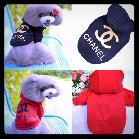 chanel dog sweater