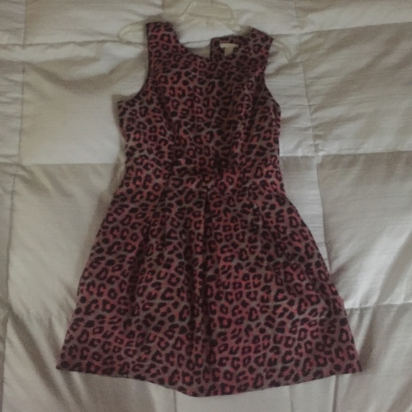 Leopard Black And Pink Dress