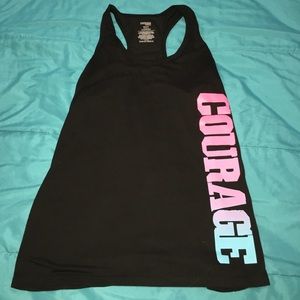 workout "courage" tank