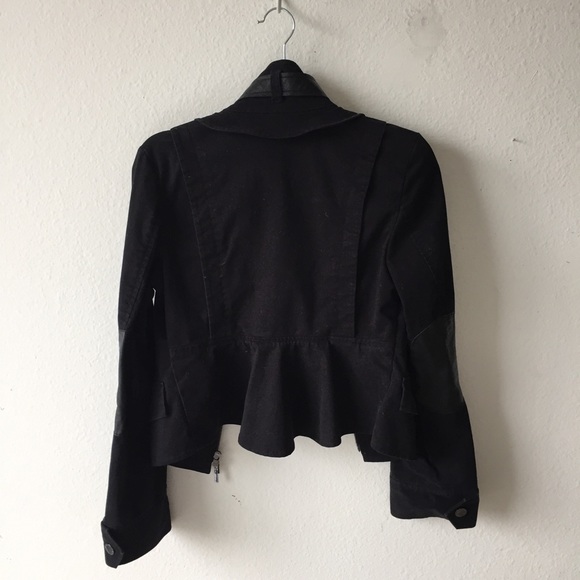 Black Military Twill Jacket - Picture 4 of 8