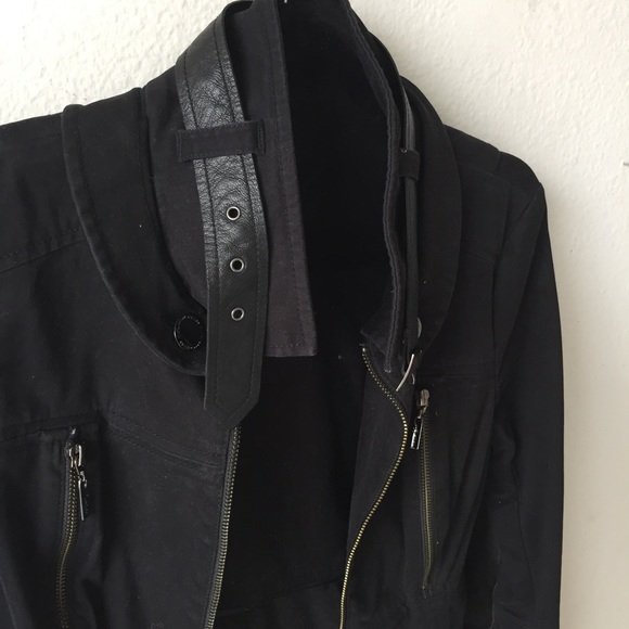 Black Military Twill Jacket - Picture 6 of 8