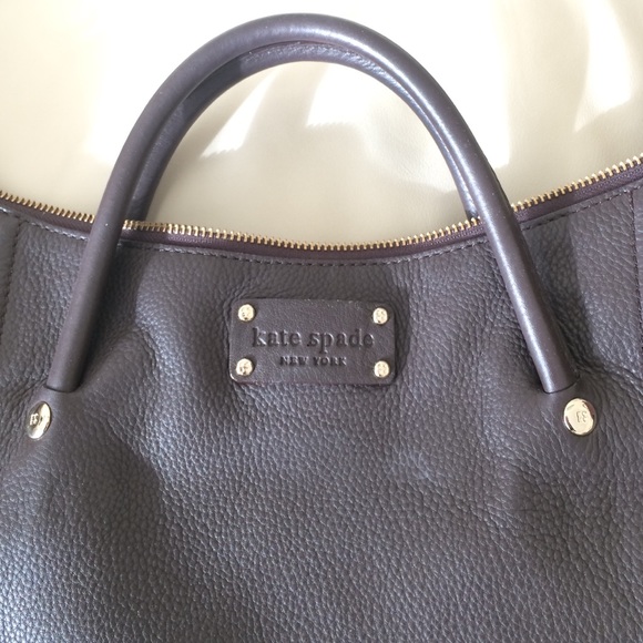 Kate Spade Park Slope Brown Leather Satchel - Picture 3 of 4