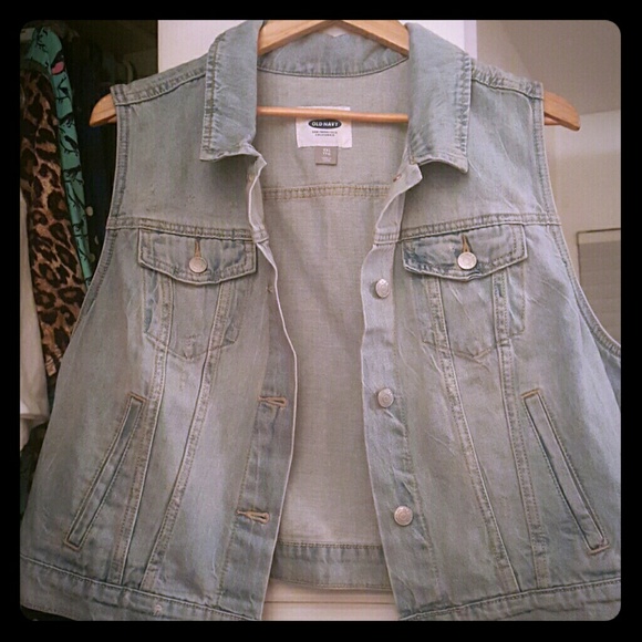 NWT Old Navy XXL Light Wash Denim Vest