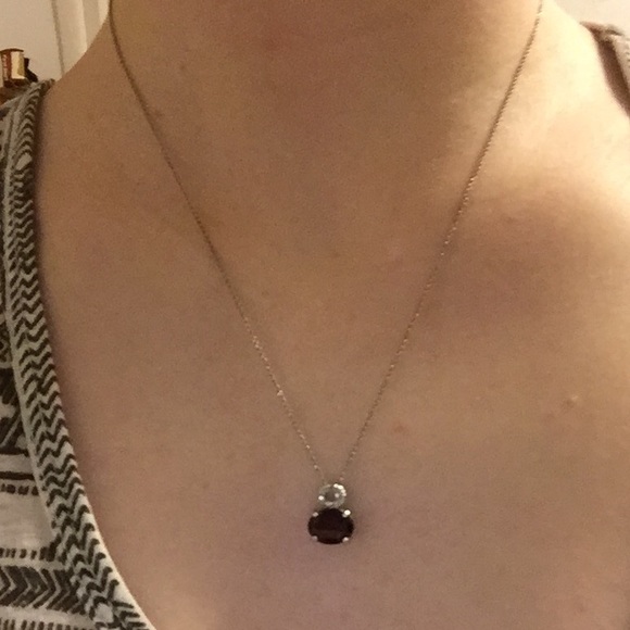 NWOT 925 silver&garnet necklace/earring set! ❤️ - Picture 4 of 4