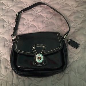 Patent Leather Coach Shoulder Bag