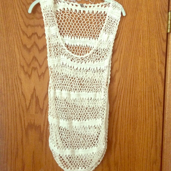 O'neill cream crochet tank