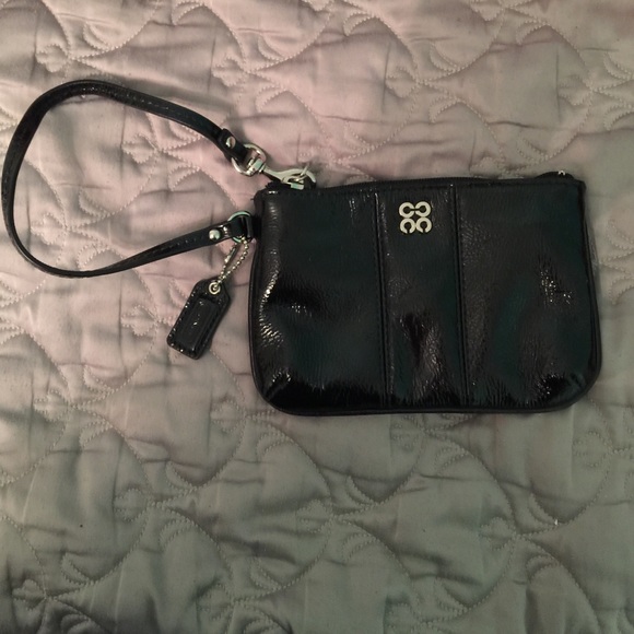 Patent Leather Coach Wristlet