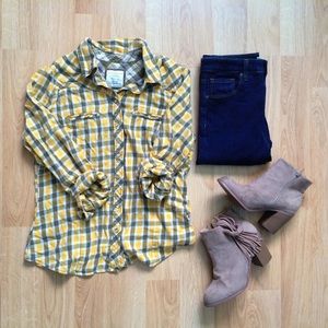 Yellow Plaid Shirt