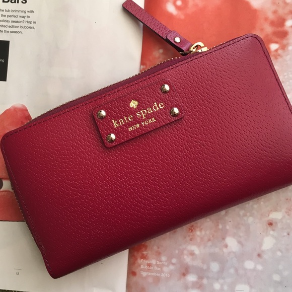 NWT Kate Spade Wellesley Red Plum Wallet