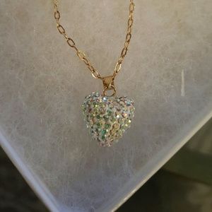 14k Swarovski Crystal Encrusted Pendant