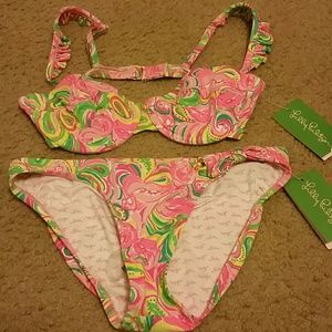 Lilly Pulitzer Surfs Up top and bottom swim