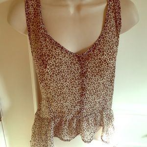 High low cheetah print shirt