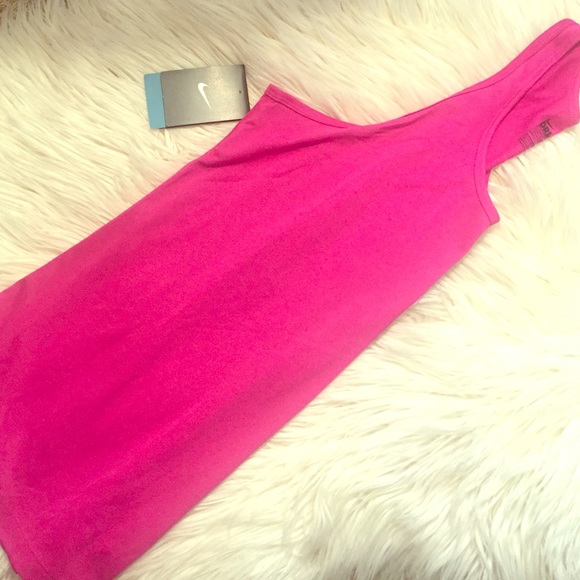 Nike dri fit training top in hot pink