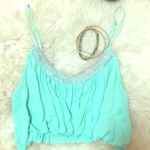 Cute Small Beaded Crop Top