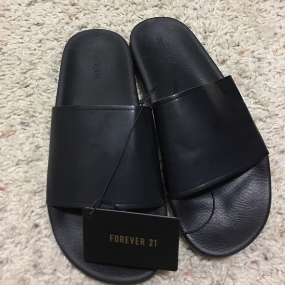 Forever 21 Black slip on sandals